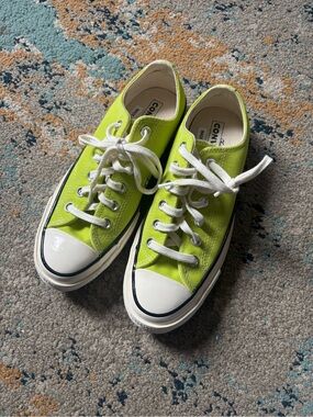 Converse Low Top Sneakers in Neon Lime Green